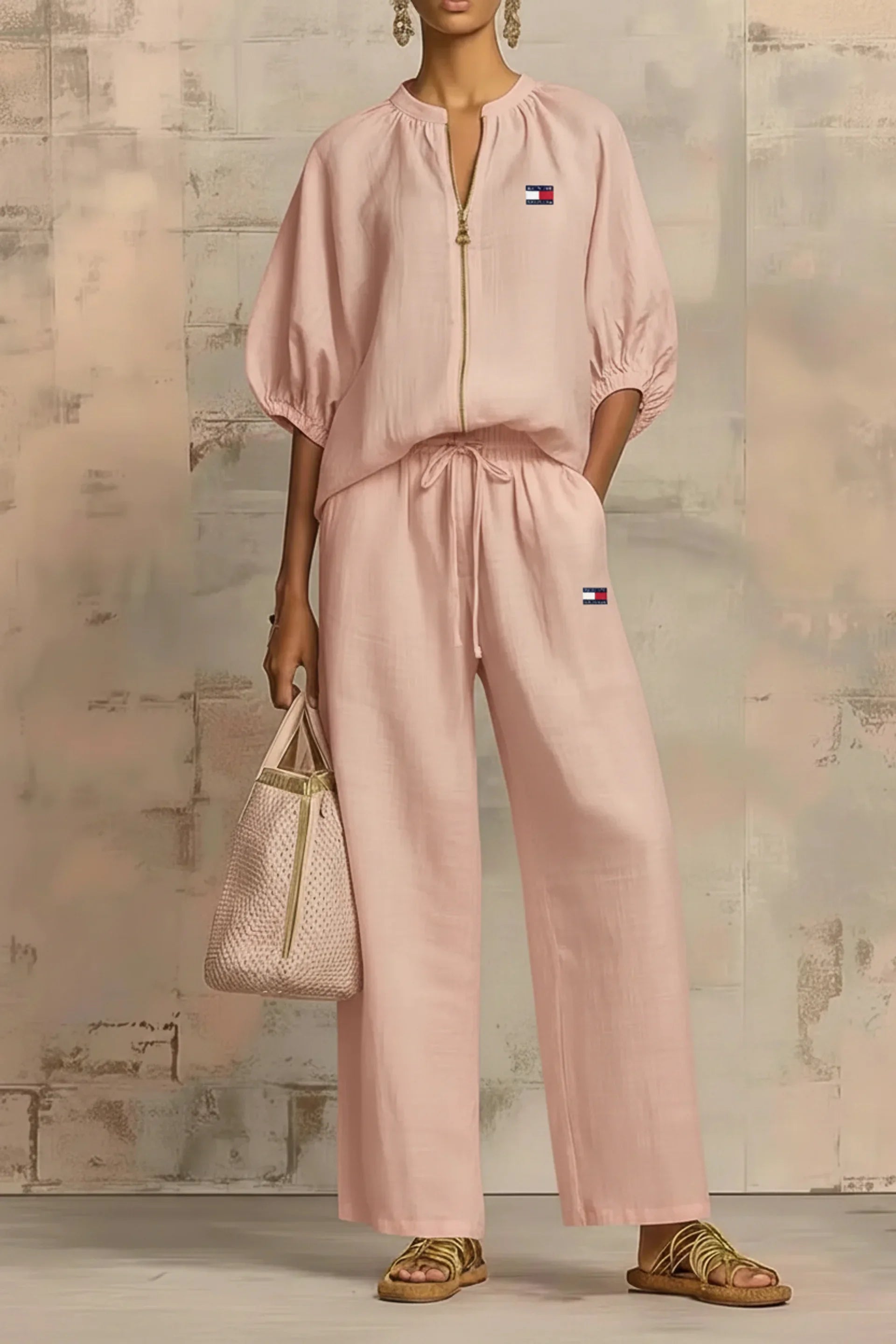 Coordinato Tommy Hilfiger in lino e cotone - Maglia + Pantalone IN OMAGGIO