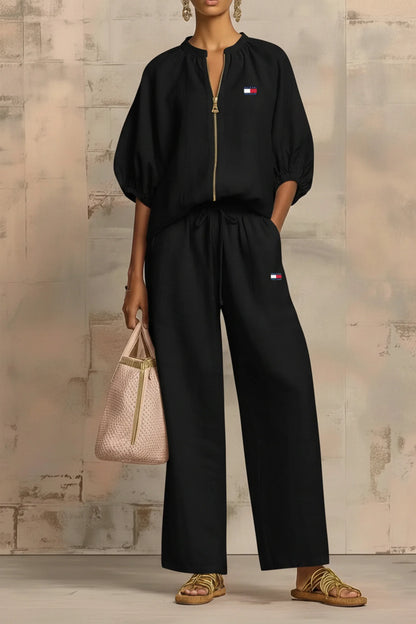 Coordinato Tommy Hilfiger in lino e cotone - Maglia + Pantalone IN OMAGGIO