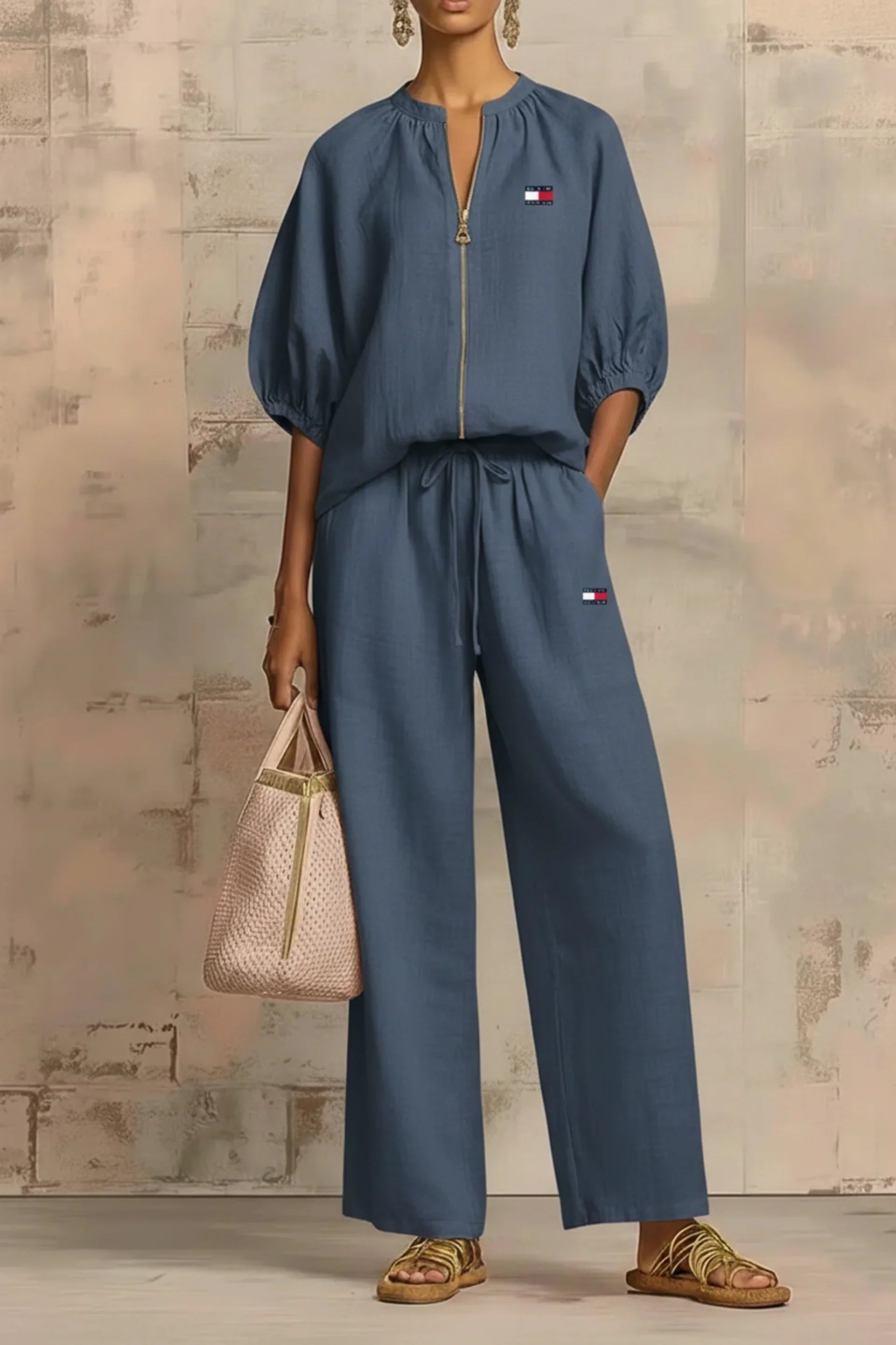 Coordinato Tommy Hilfiger in lino e cotone - Maglia + Pantalone IN OMAGGIO