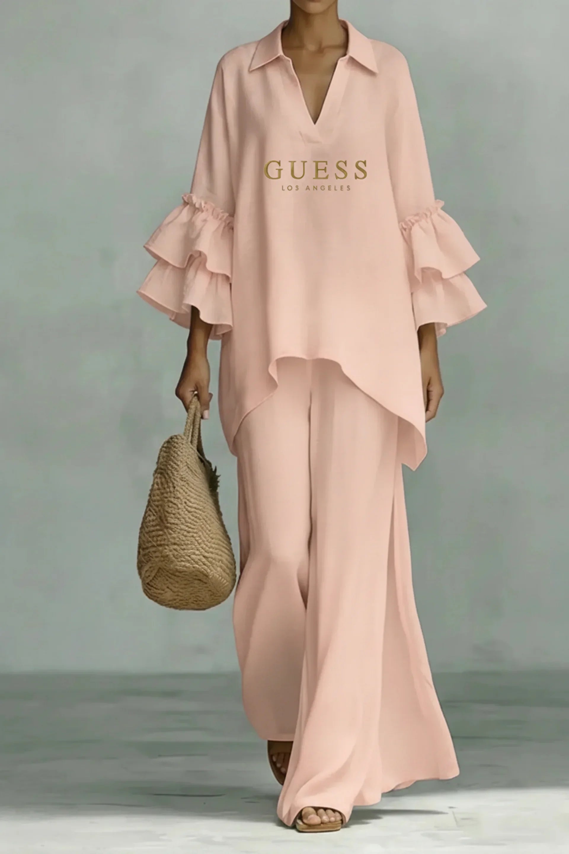 Coordinato Guess in lino e cotone - Maglia + Pantalone IN OMAGGIO