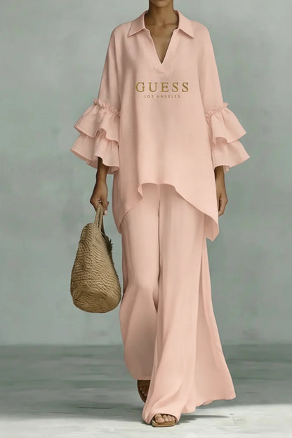 Coordinato Guess in lino e cotone - Maglia + Pantalone IN OMAGGIO