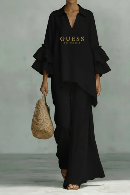Coordinato Guess in lino e cotone - Maglia + Pantalone IN OMAGGIO