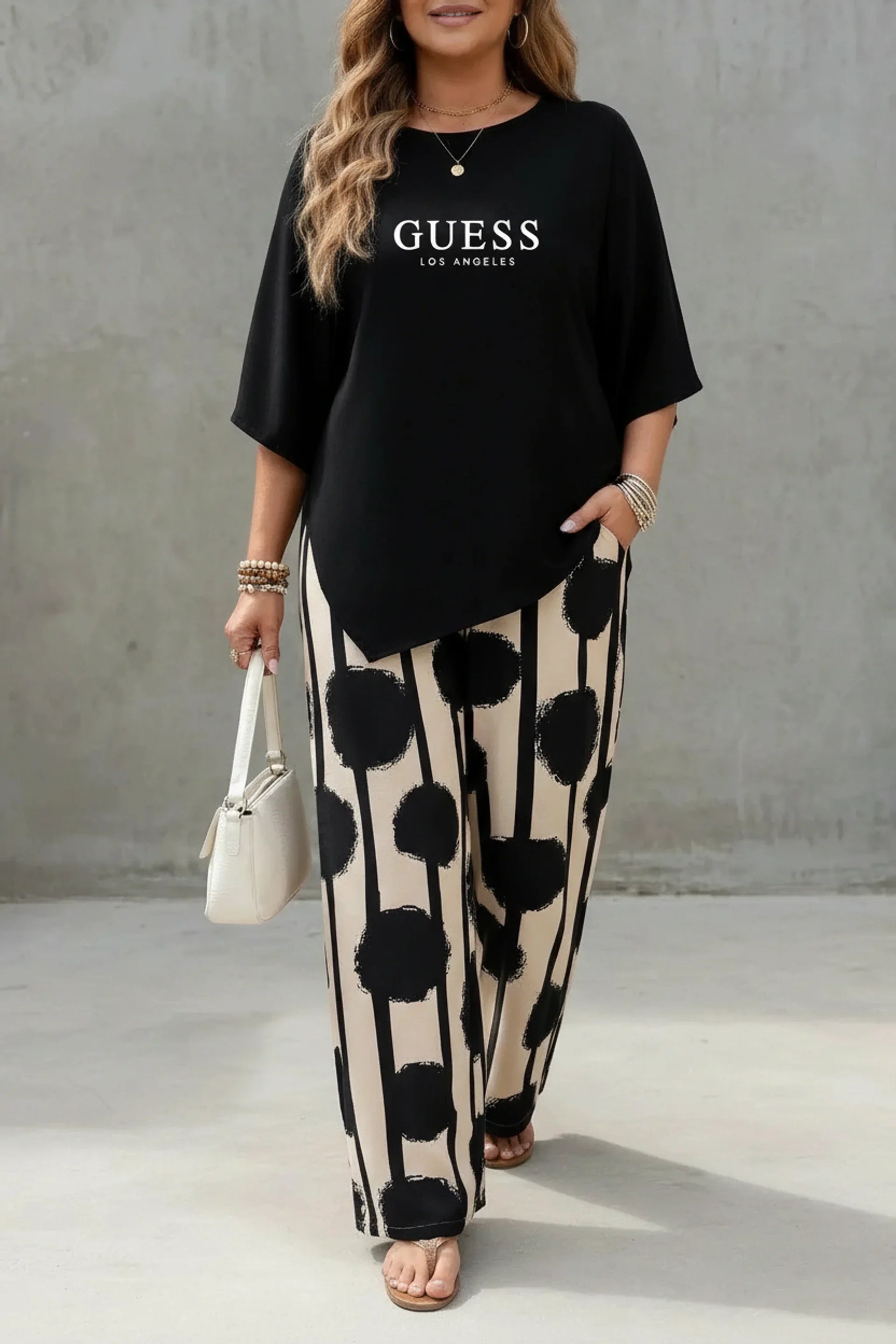 Coordinato Guess in lino e cotone - Maglia + Pantalone IN OMAGGIO