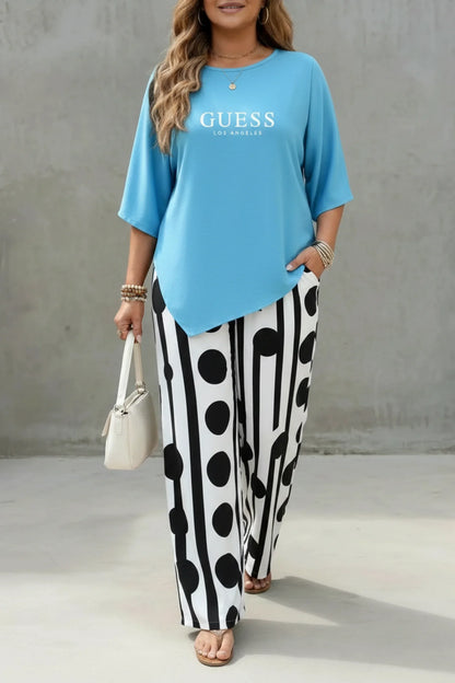 Coordinato Guess in lino e cotone - Maglia + Pantalone IN OMAGGIO