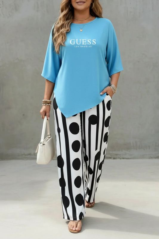 Coordinato Guess in lino e cotone - Maglia + Pantalone IN OMAGGIO