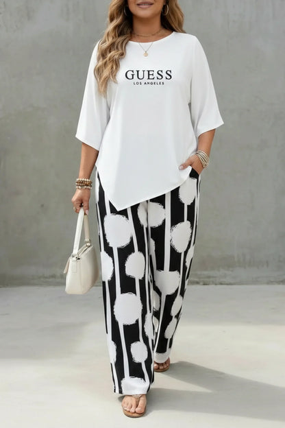 Coordinato Guess in lino e cotone - Maglia + Pantalone IN OMAGGIO