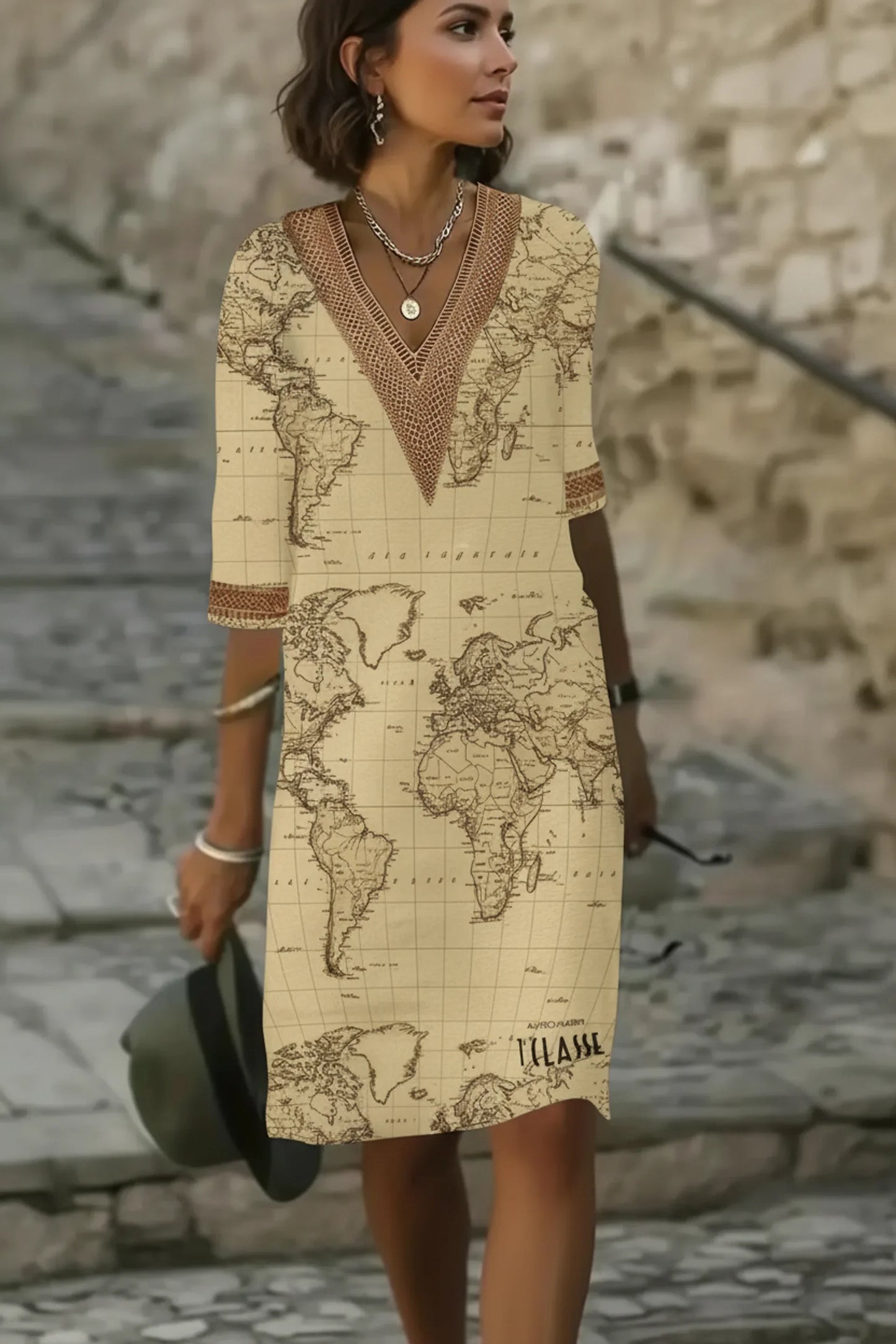 Vestito con monogramma GEO 1ª Classe in puro cotone