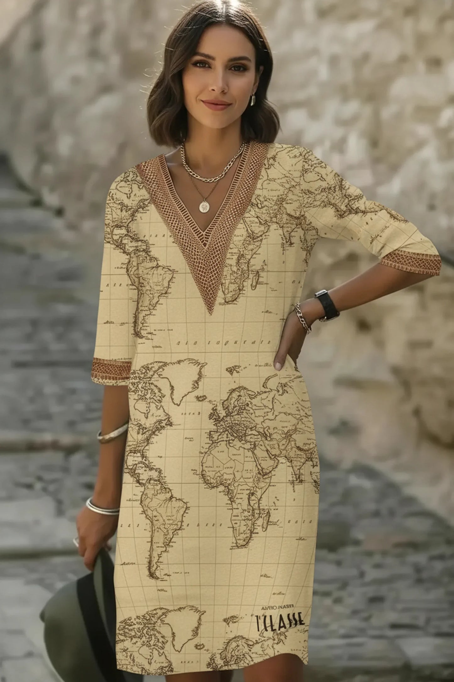 Vestito con monogramma GEO 1ª Classe in puro cotone