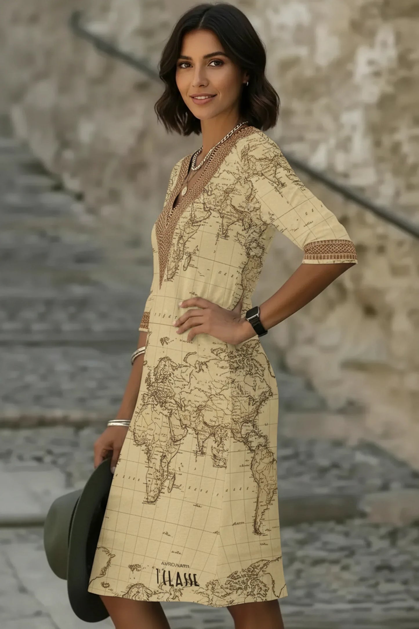 Vestito con monogramma GEO 1ª Classe in puro cotone