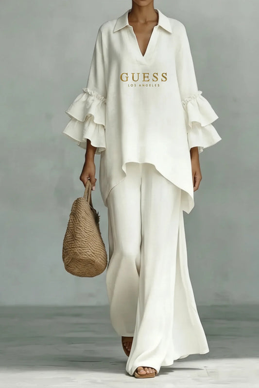 Coordinato Guess in lino e cotone - Maglia + Pantalone IN OMAGGIO